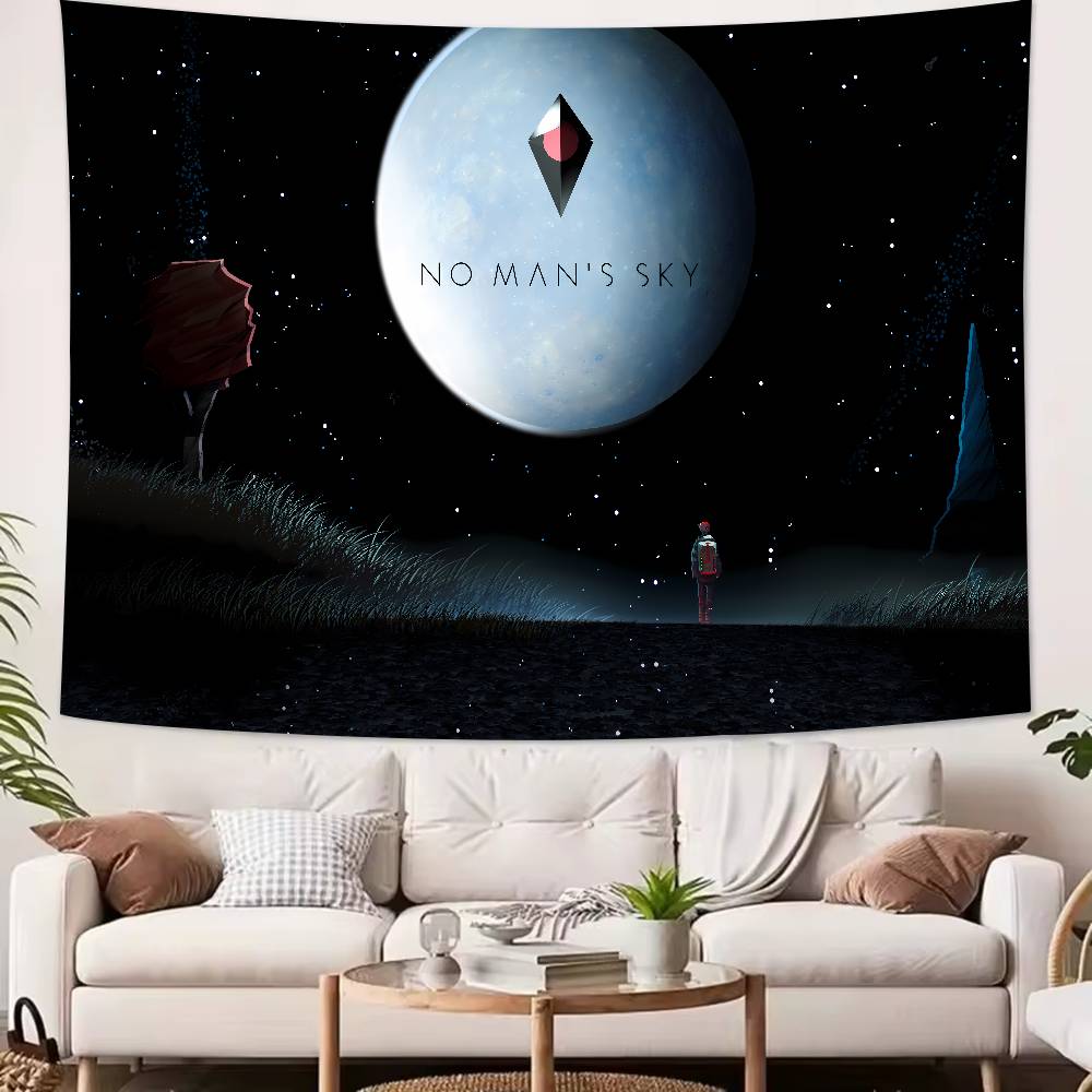 Mode Erkundung Rollenspiele Cool Heiß No Mans Sky Wandteppich Dekoration Schlafzimmer Wohnheim Hintergrundtuch Wandteppich