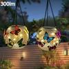 Solar‑Powered Metal Hanging Butterfly Lantern Outdoor Light Yard Decor Ornament for Garden Patio Holiday Festival Home Decoration Gift Supplies