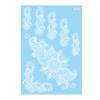 Baizihuahu White Lace Tattoo Sticker for Women, Temporary Face Body Arm, Waterproof Fake Decal Wedding Party Festival