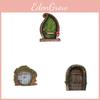 Rustic Farmhouse Fairy Door Decor With Wooden Craft Figurine For Home Living Room Accent