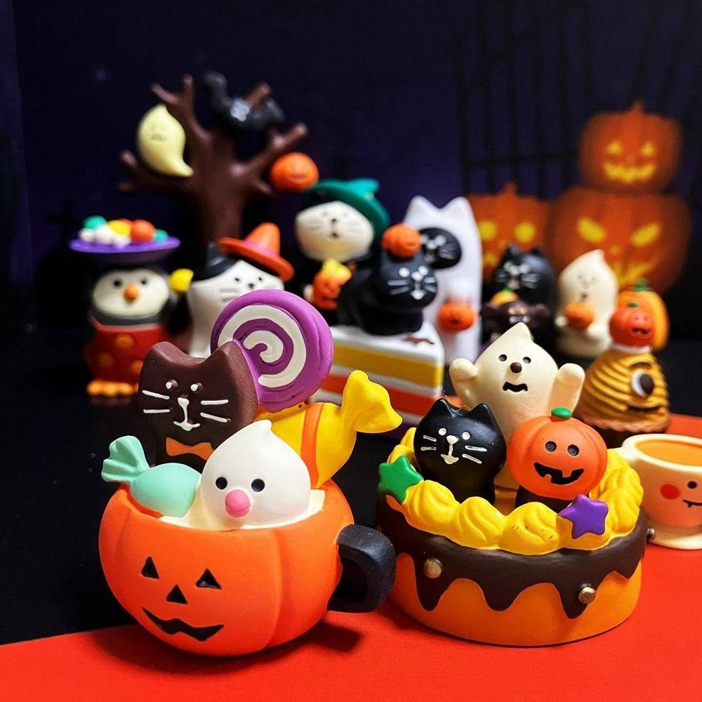 

Resin Halloween Ornaments Ghost Desktop Decorations New Miniature Scene Props Home