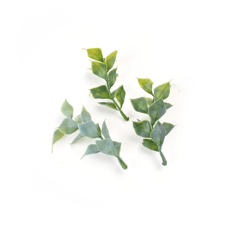 Green Plant Leaf Wedding Wrist Corsage & Hat Decoration