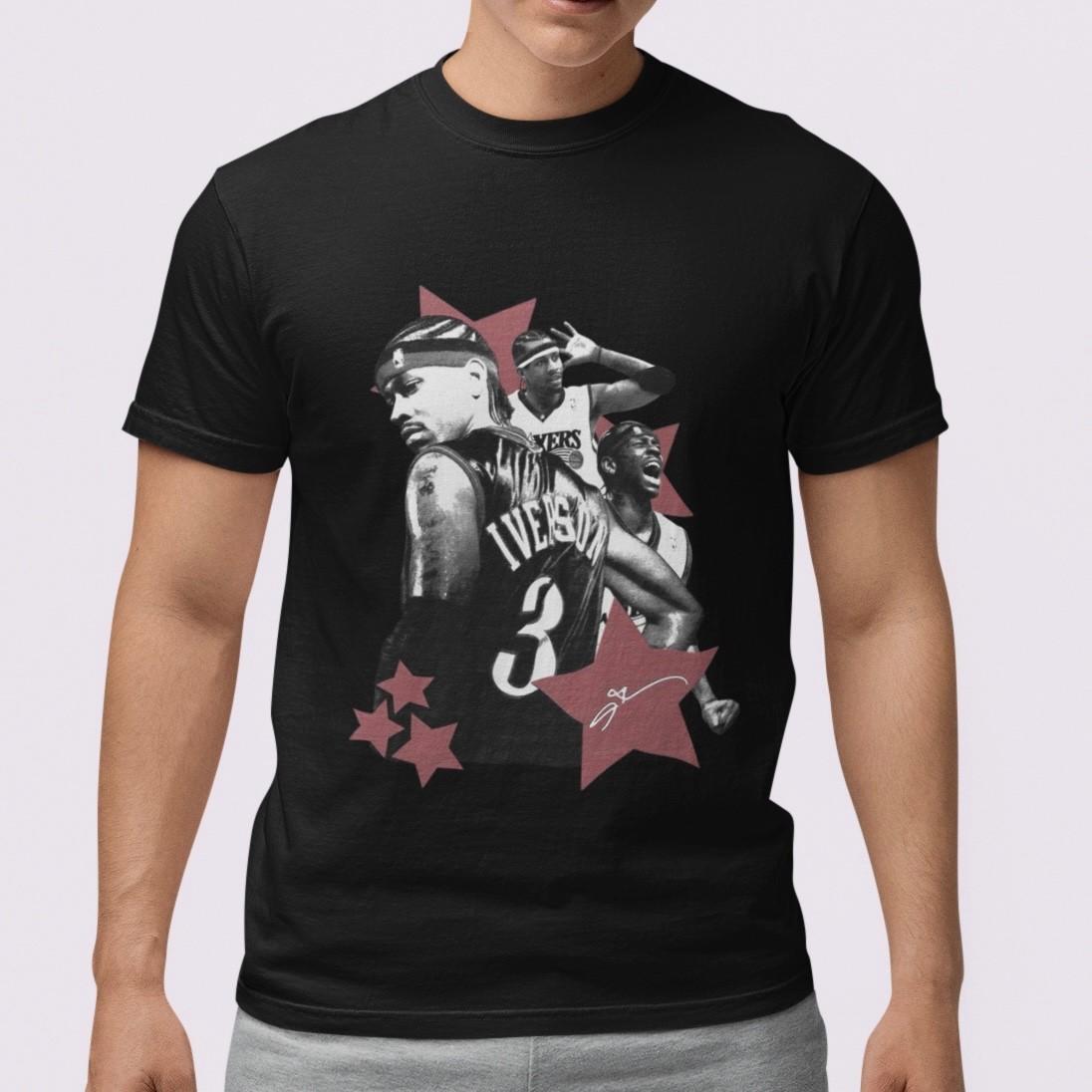 Allen Iverson T-Shirt Retro Basketball Legend Graphic Tee 90s Streetwear Unisex XXXL