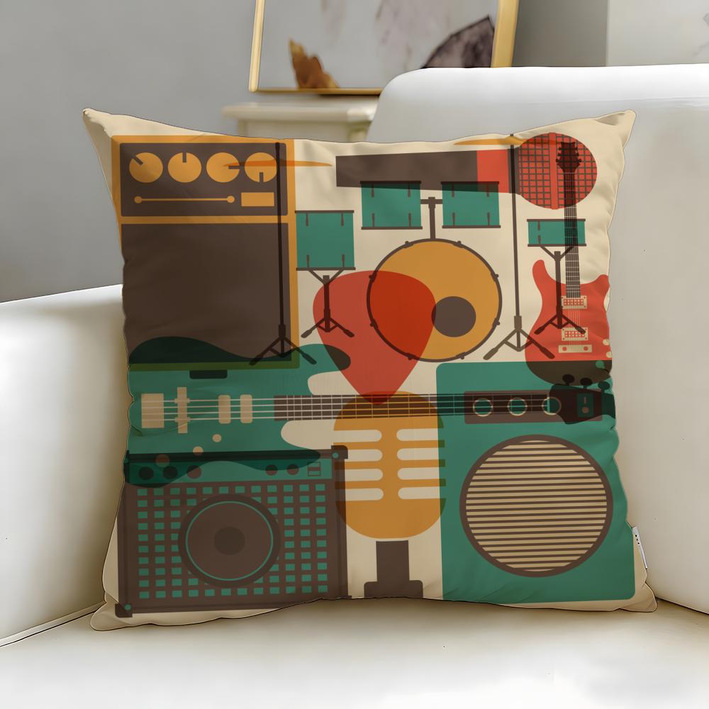 Classic Theme Retro Speaker Cushion Cover Soft  EasyWash Pillow Case  Versatile for Couch Bed Travel and Office