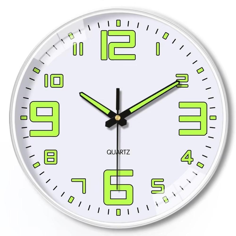 Luminous Wall Clocks ABS Living Room Clock New Quartz Clock for 8-Inch Home Decoration