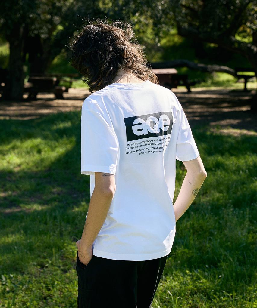 Peullukeu Aqe Sorona Graphic Short Sleeve T-Shirt White Fst345