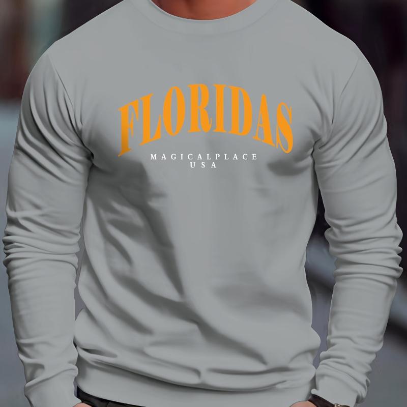 

Layering-Friendly, Men s Crew Neck Sweatshirt, Ideal for Spring Autumn Outings XXL чорний