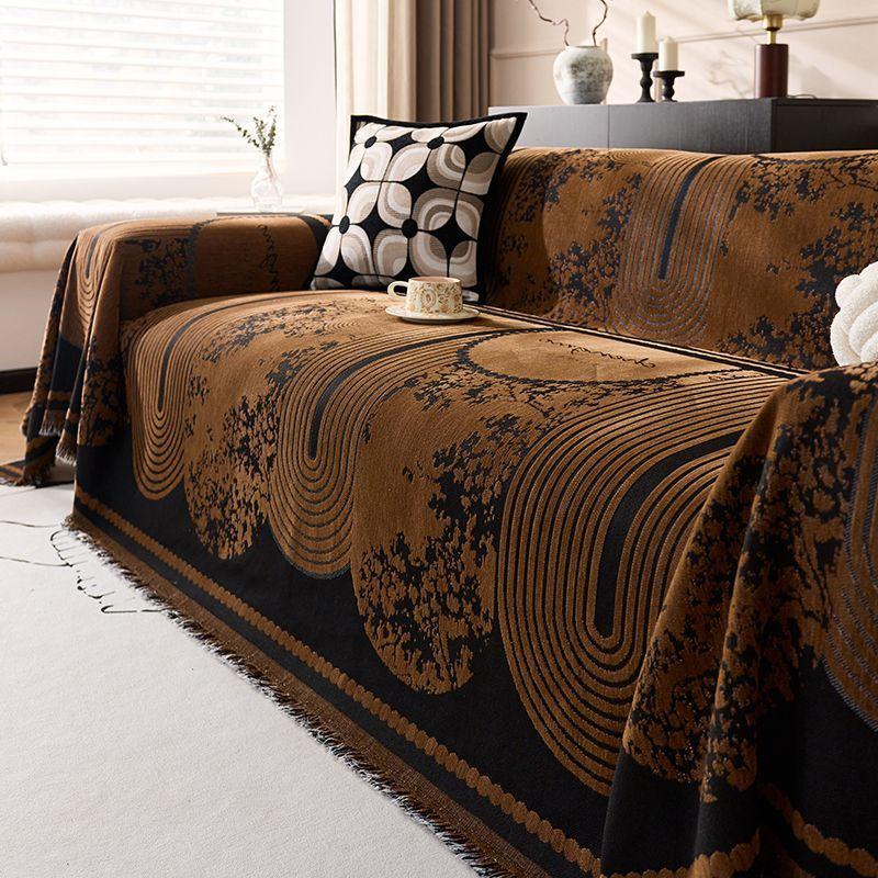 

BEPAN 1PC Thickened Sofa Cover Popular New Sofa Cushion Autumn and Winter Non-slip Anti-cat Scratch Sofa Cloth Blanket 180X130CM темный кофе