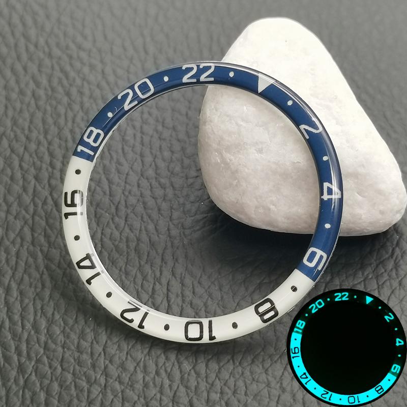 38mmx31.5mm Blue Luminous Resin Watch Bezel Insert Fits SKX007 SKX009 SRPD Watch Cases NH35 NH36 Movement Watch Bezel Parts2027