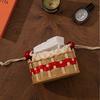 Woven Drawstring Tissue Box, A Creative and Simple Desktop Storage Box for Home Living Room
