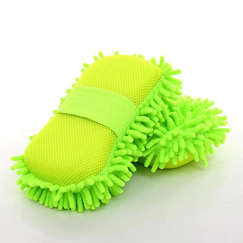 Super Absorbent Car Wash Gloves Premium Chenille Microfiber Wash Sponge Scratch-Free Ultra Absorbent Cleaning Glove Car Cleaning