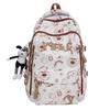 Schoolbag Junior high school student schoolbag Simple printing Graffiti bear backpack Large capacity student backpack Men's travel computer backpack
