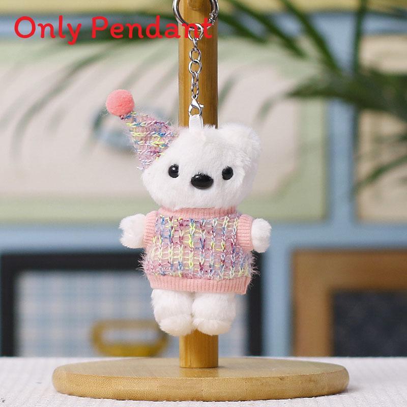 Plush Bear Keychain With Cute Mini Hat For Bag Decoration And Collectors