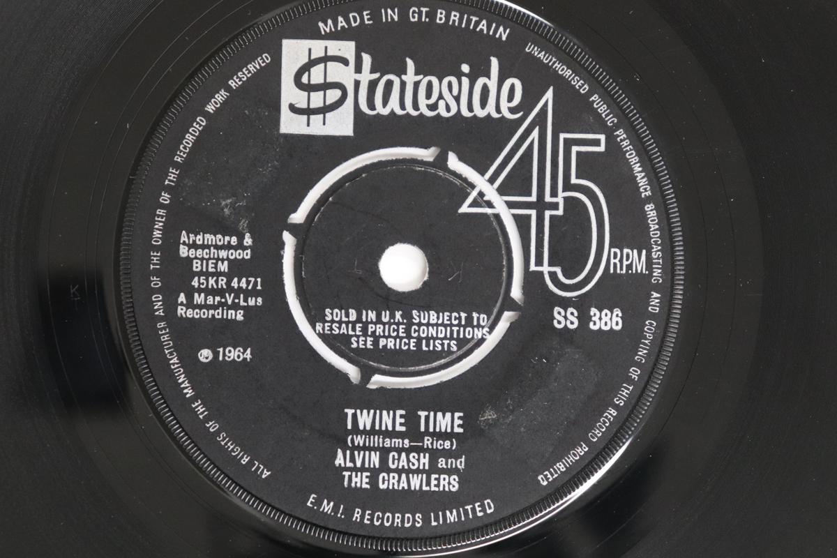 

7-дюймовая пластинка ALVIN CASH & THE CRAWLERS - Twine Time / The Bump SS386 Stateside 1964 UK Соул/Фанк Б/У