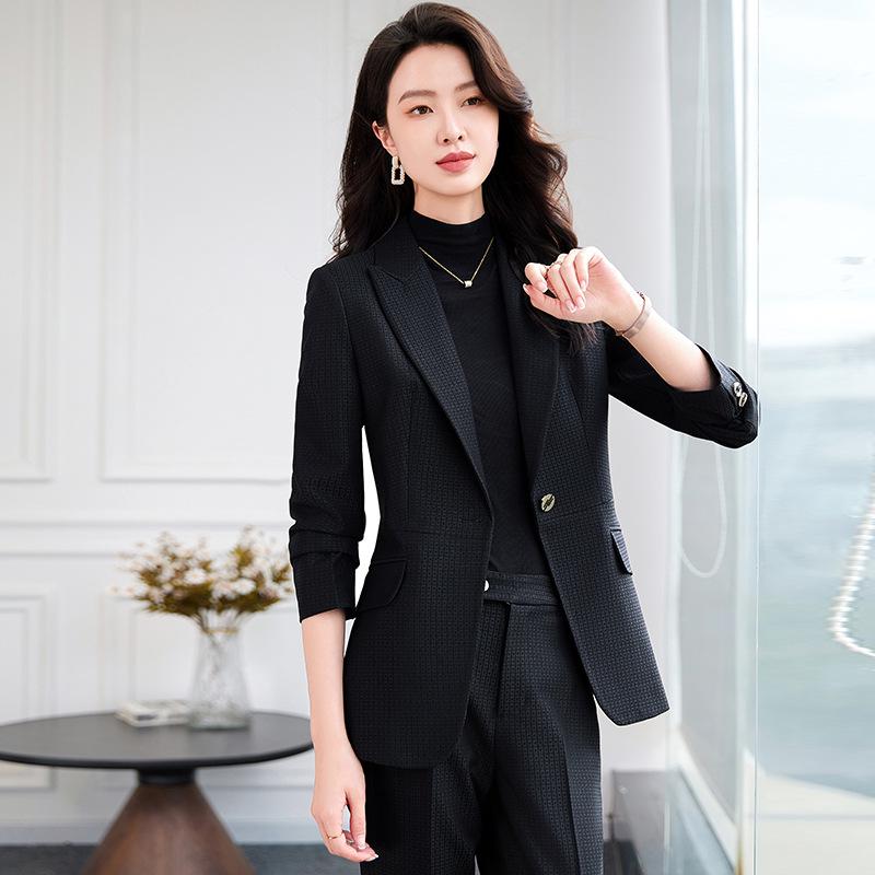 Zihong Spring/Autumn 2024 Women's Suit Set – Elegant, Goddess Style, Casual Workwear