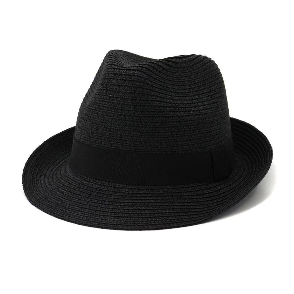 Men's Summer Visor Straw Hat Couple Straw Jazz Hat Korean Version Hat Women's Sun Beach Hat Parent-child Model