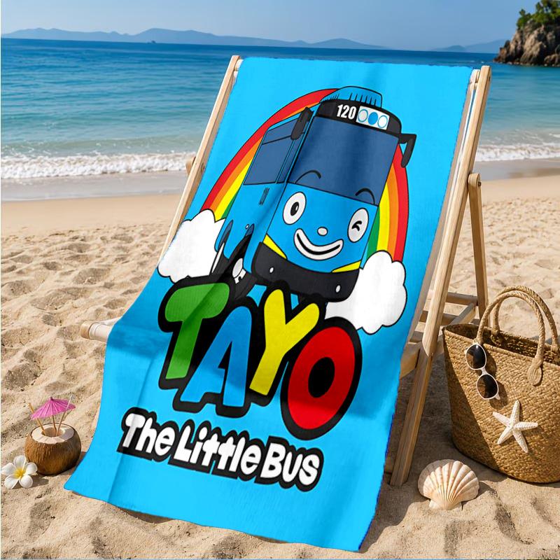 Serviette de Plage Aventure Avec Mateo Le Petit Bus, Séchage Rapide, Facile d'Entretien, Convient aux Vacances Fitness et Plage, Essentiel de Sport