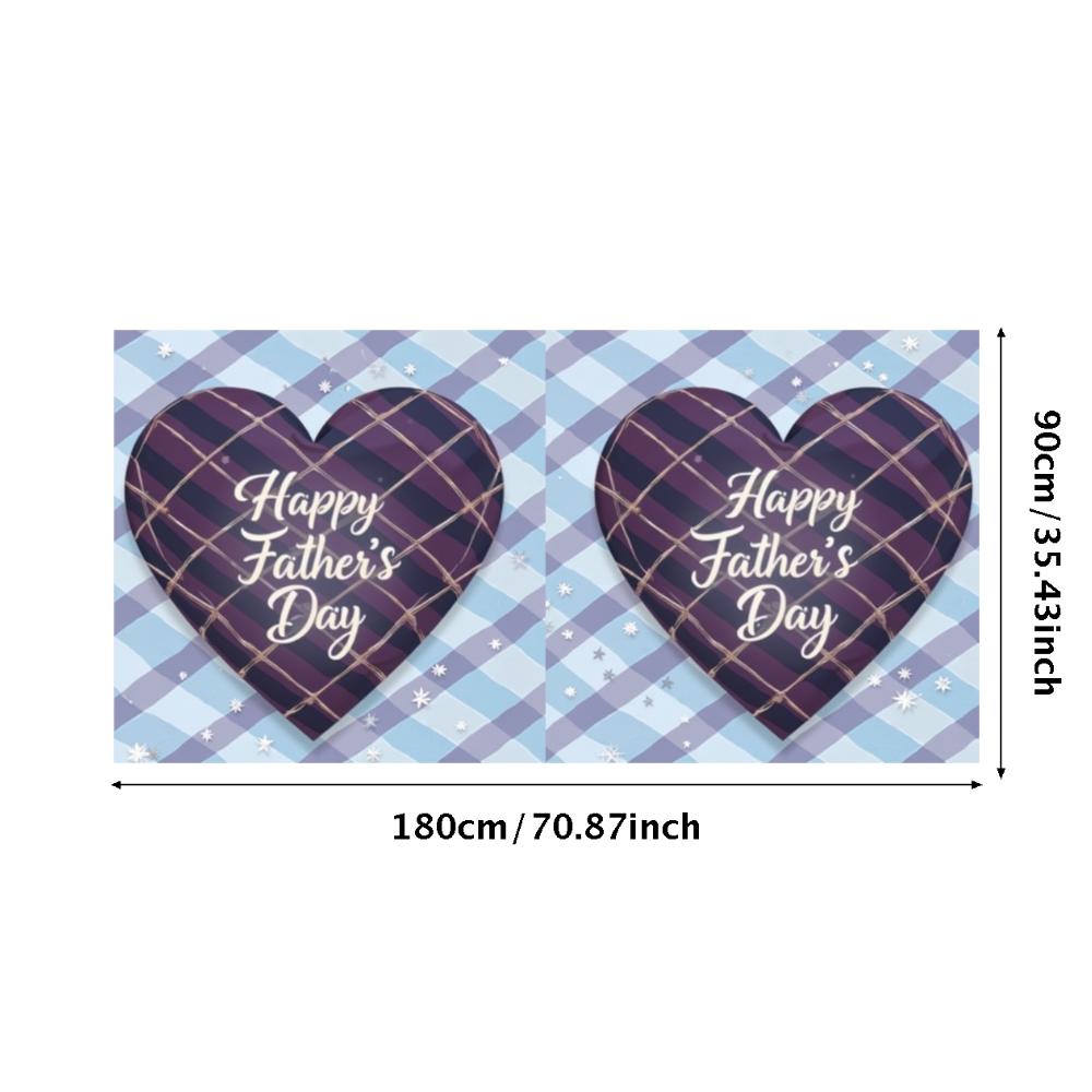 Plaid Pattern Gift Banner Father's Day Decoration Happy Father's Day Banner for  Holiday Celebration Home Decoration Family