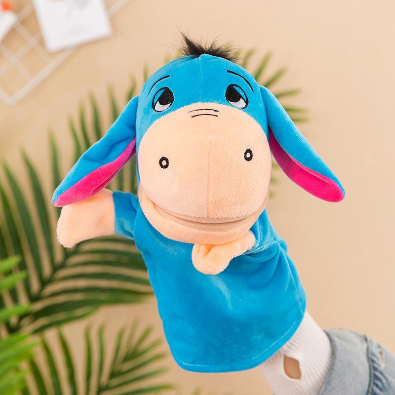 Hand puppet toy animal gloves mouth action plush doll