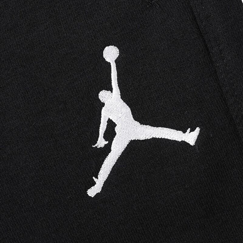 Jordan Knitted Sweatpants Side Logo Fabric Print Elastic Waistband Fleece Lined Elastic Cuff Black Kids' 956619-023