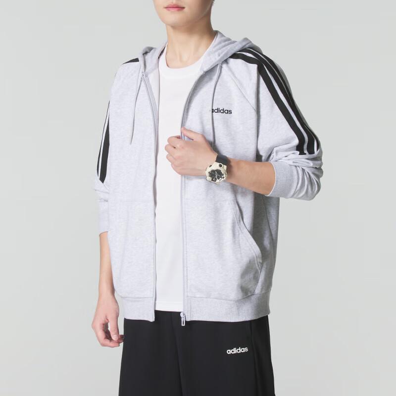 Adidas Men s Three-Stripe Hooded Running Jacket KA2579 L