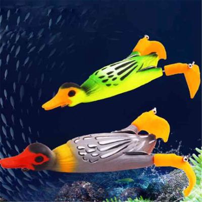Duck Soft Fishing Lure Water 3D Simulation Floating Baits Bass Snakehead Lure Fishing Accessories