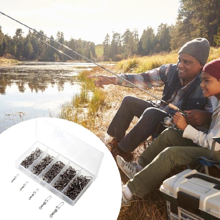 Fishing Barrels Swivels, High Strength Rolling Balls-Bearing Snap Lures Connectors Clip, Saltwater or Freshwater Fishing