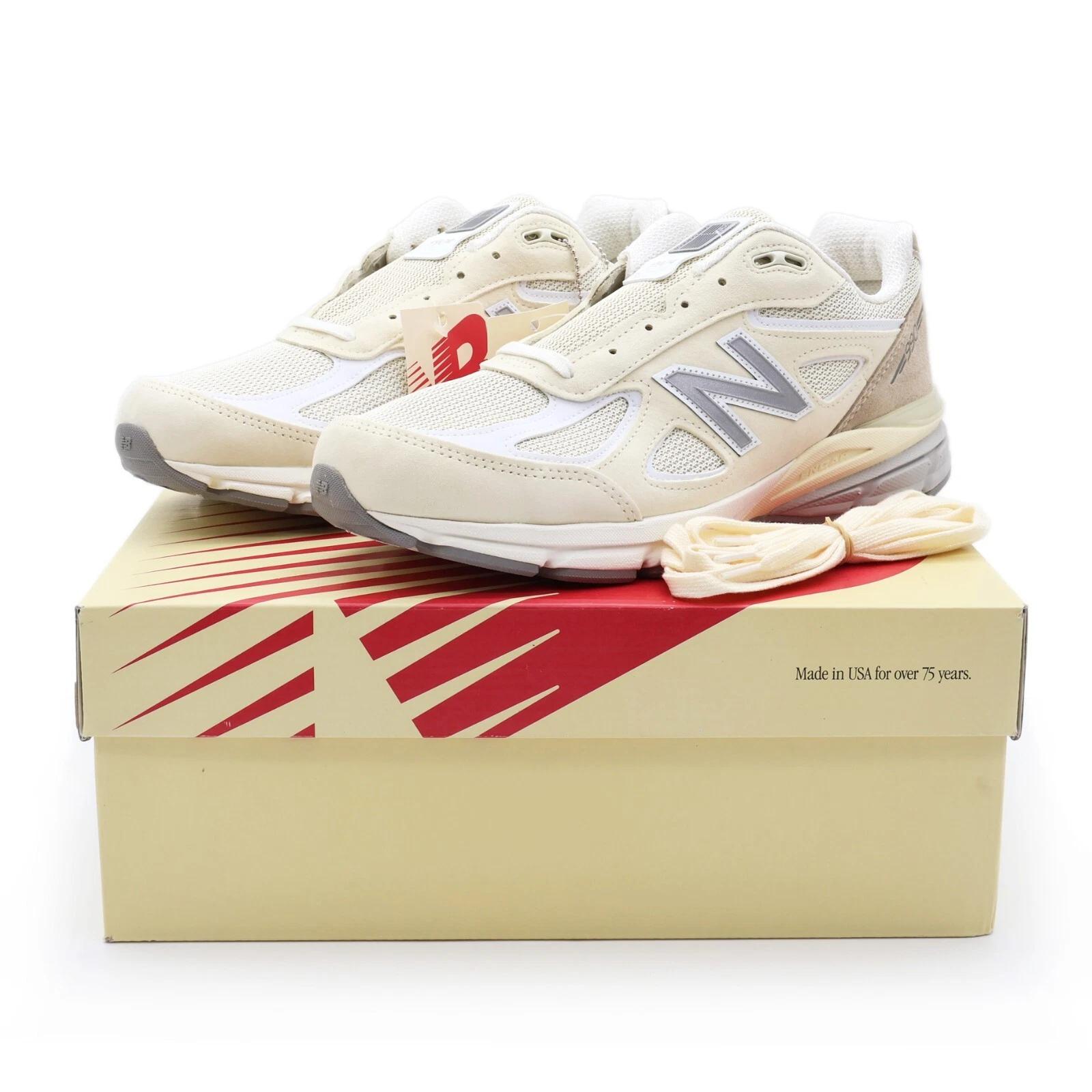 

U990TE4 New Balance 990V4 Beige Limestone White Beige Cream Ivory Grey (Men s) US 9
