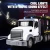 1/12 1/24 2.4G Rc Container Trailer Truck Music Lights 6/9Ch Remote Control Double-Layer Transport Vehicle Kids Toy Sets Model Car