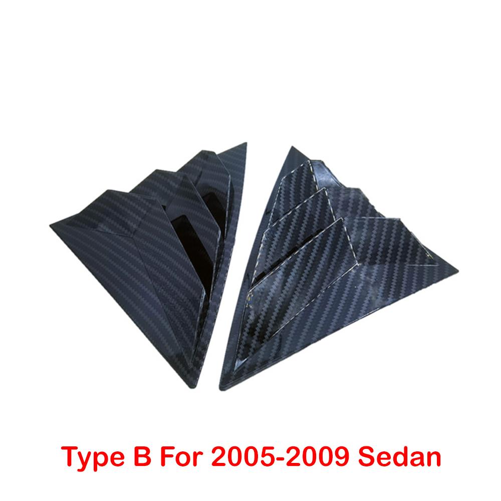 For Toyota Mark X Reiz 2005-2017 Car Rear Louver Window Side Shutter Cover Trim Sticker Vent Scoop ABS Carbon Fiber Accessories