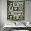 Cute Animal Collage Wall Tapestry Aesthetic Wall Hanging Printed Fabric Blanket Decorative Tapestries for Bedroom Living Room Home Decor