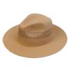 Spring and summer new fashion casual hand-woven pattern hollow five-point straw hat outdoor sun protection shade Panama straw hat