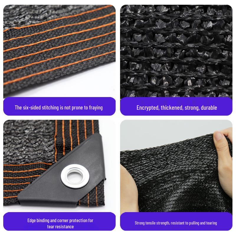 Multi-functional Cross-Encrypted Sunshade Net with Reinforced Edges and Eyelets