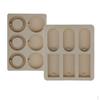 12 Cavity Round and Rectangle Shapes DIY Soy Candles Wax with Silicone Handmade Dried Flowers Soap S