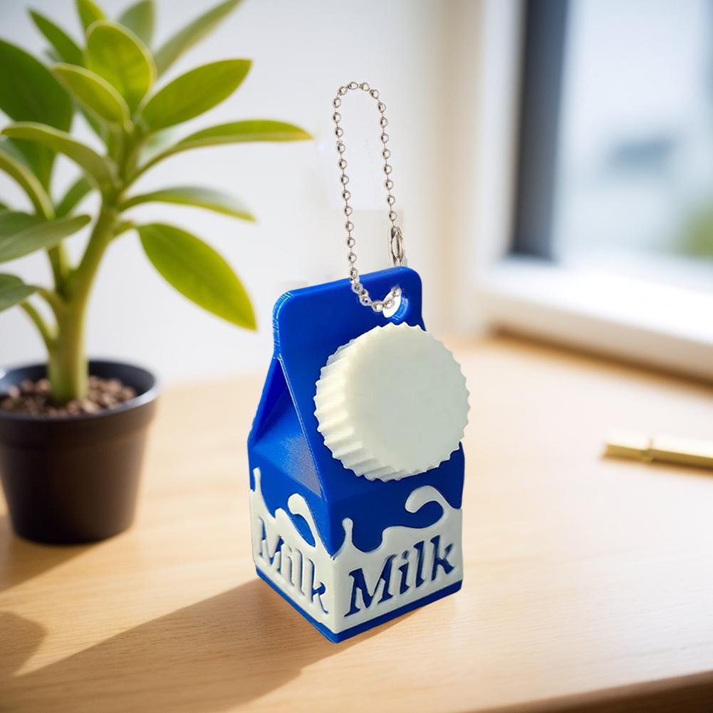 Laktose & Tolerant Pillenhalter Mini Milchkarton Schlüsselanhänger Tragbar Niedlich Pille Rucksack Reise Schlüssel P7E1