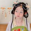 Hanchen Ancient-Style Children's Hair Accessories: Tassel Hairpin with Forehead Chain