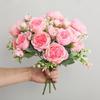Big Sale, 1pcs/30cm, Pink Silk Bouquet, Peony, Artificial Flower, 5 Large Heads, 4 Small Buds, Bride, Wedding, Home Decor, Artifi