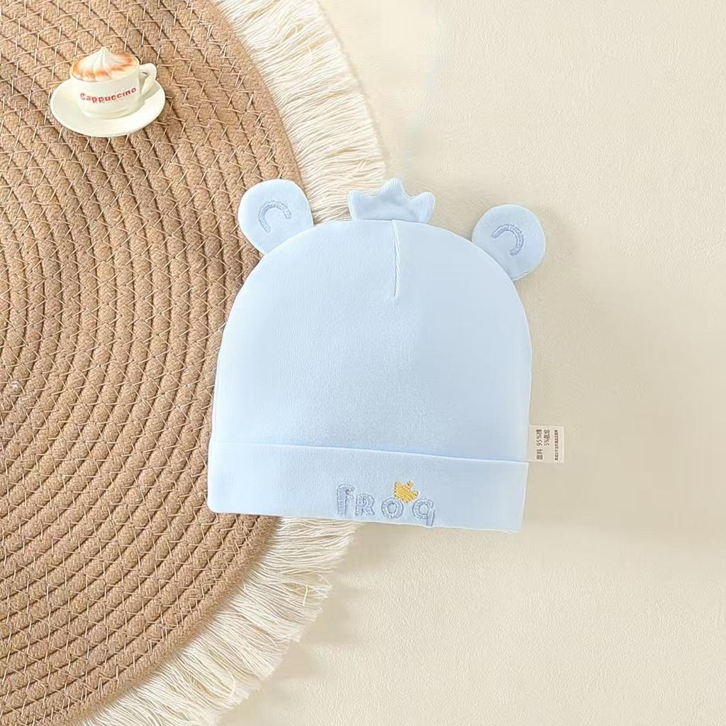 Pure Cotton Double Layer Newborn Hat for 0-3 Months, Suitable for Autumn/Winter