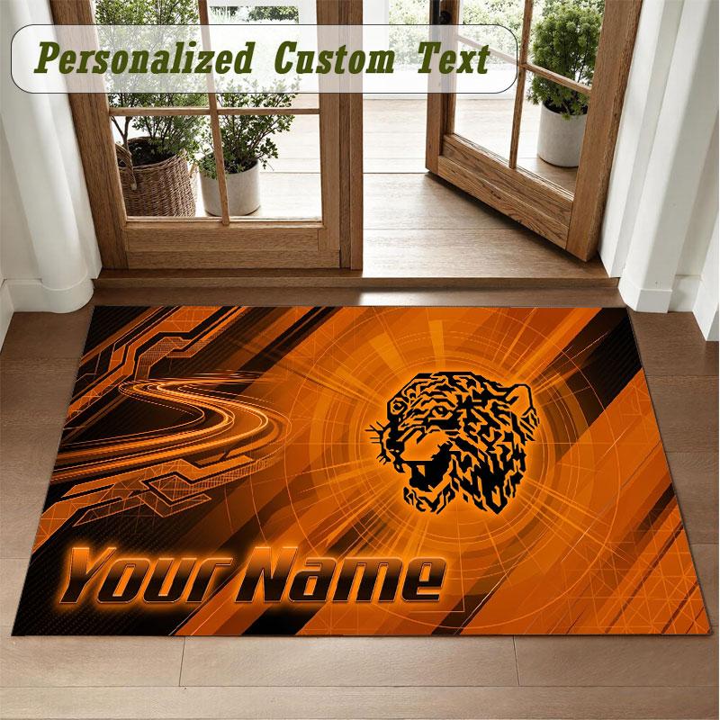 Crystal Velvet Square Rug Custom NameHull FC Pattern Non Slip Home Floor Decor Rug