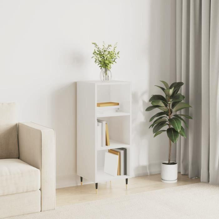 VidaXL Buffet blanc brillant 34,5x32,5x90 cm bois d'ingénierie 828710