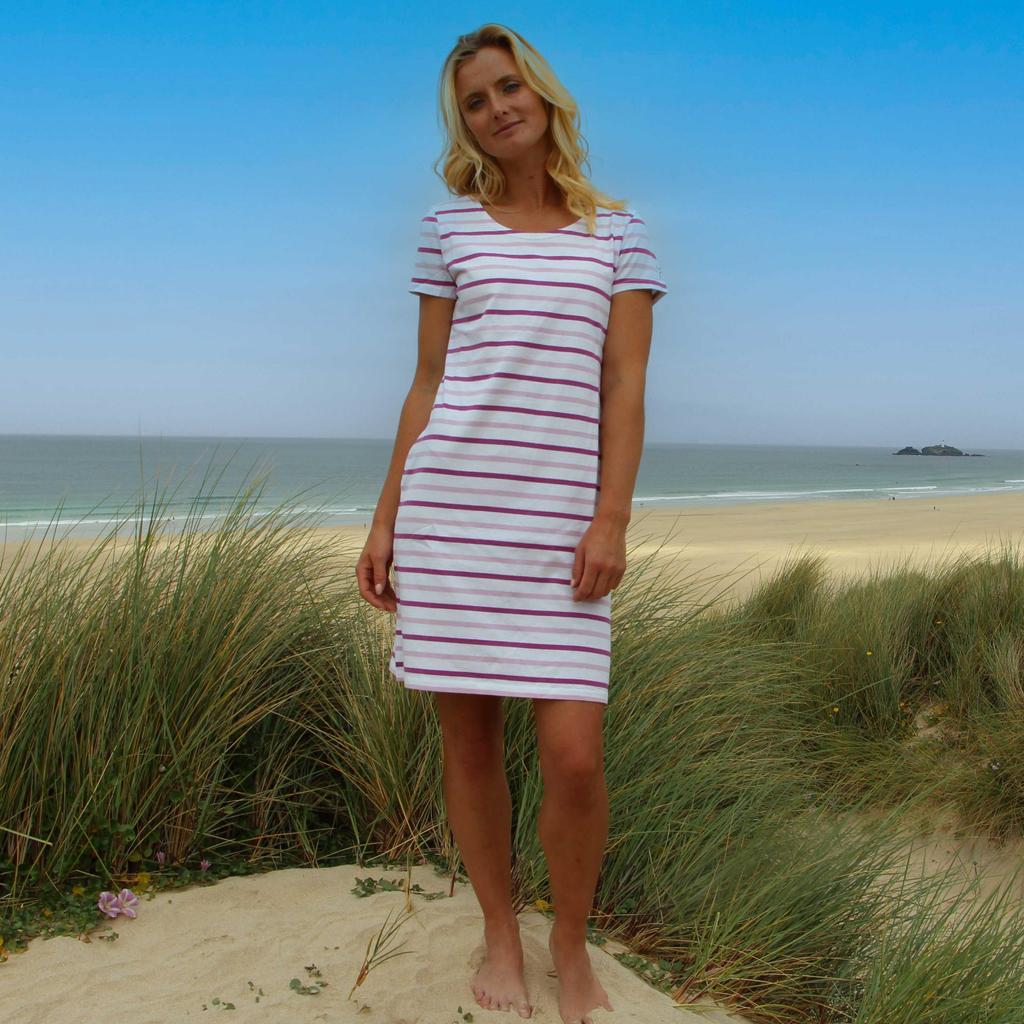 Lazy Jacks Womens/Ladies Striped T-Shirt Dress