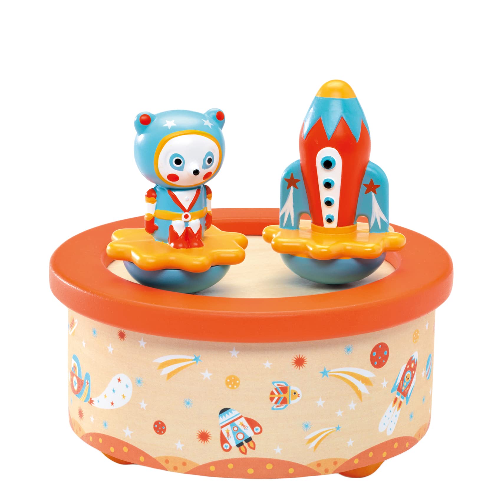 

Music Box Gift for Babies, Baby Merry, 10 Months Old, Educational Wooden Toy, Twinkle Twinkle Little Star [DJECO Space Melody] (DJ06052)