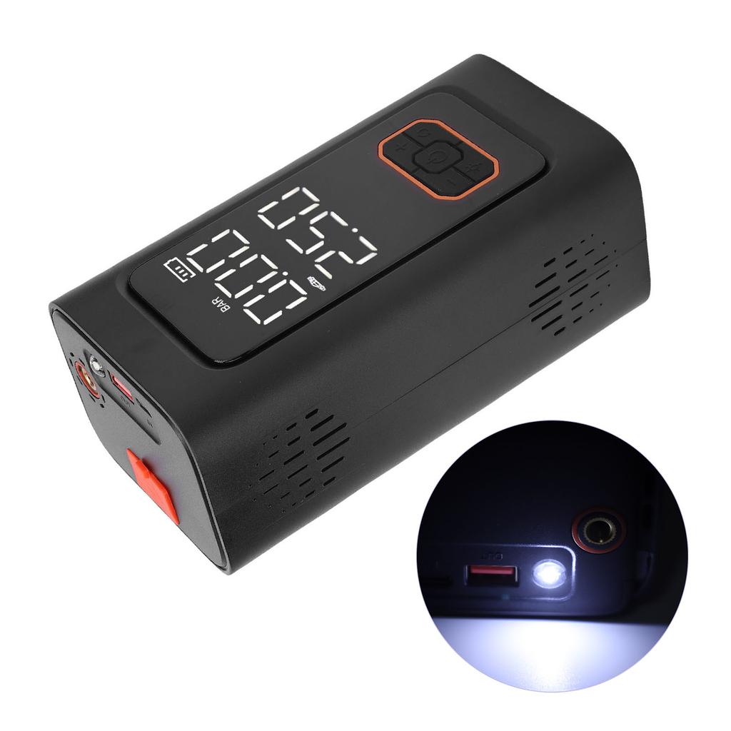 150PSI Tire Inflator Car Jump Starter 10000mAh Jump Starter Battery Pack with LED Lights for Charging Phone Tablet Digital Camera