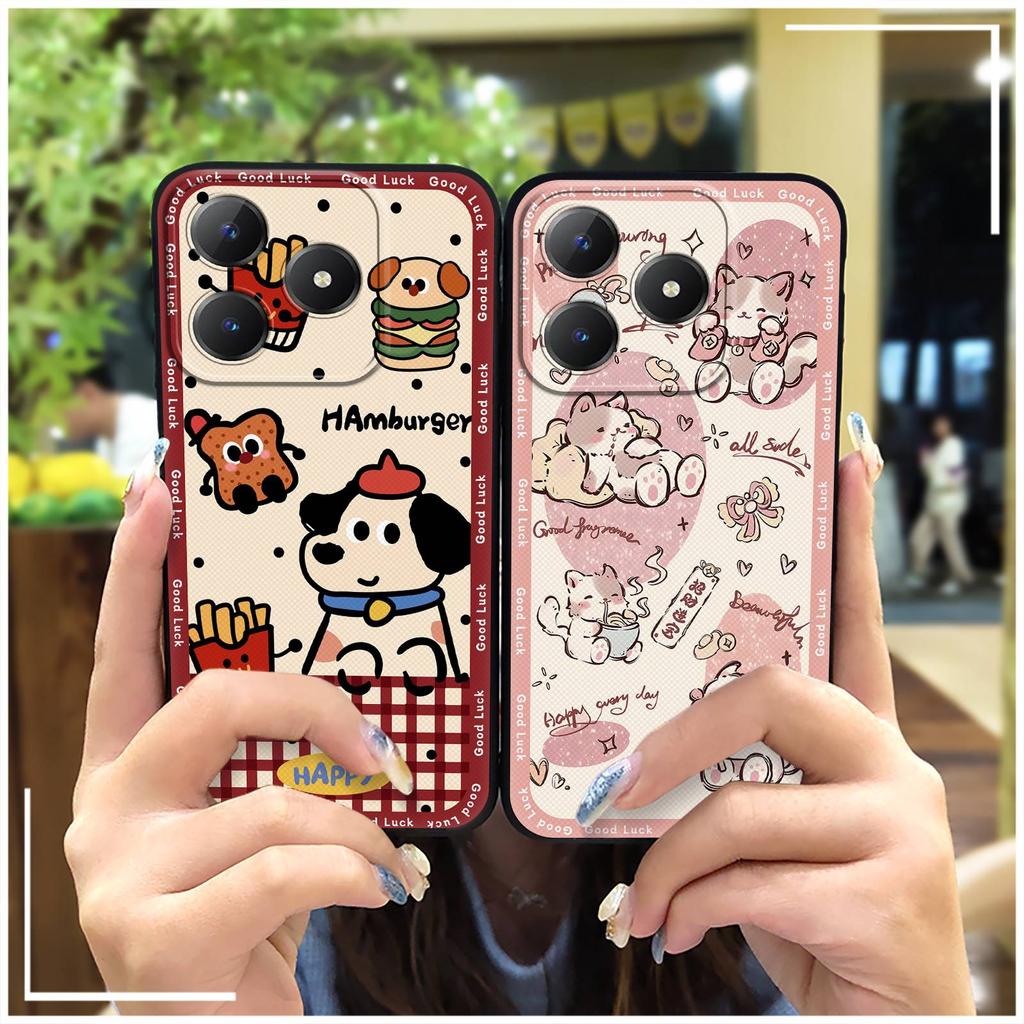 Phone Pouch Durable Phone Case For Realme C63 4G/C61 4G Dirt-resistant Anti-dust Full wrap Shockproof Animals Anti-knock