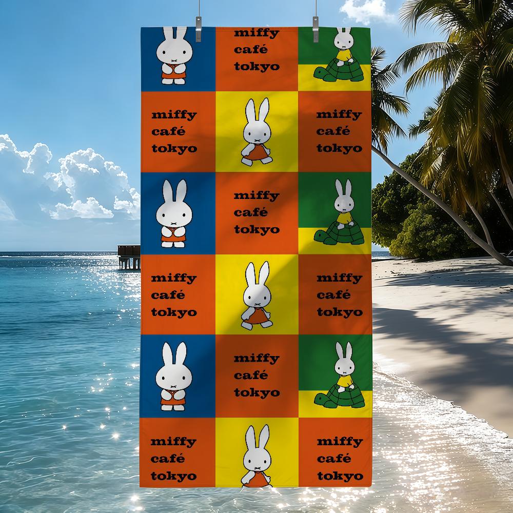 Cartoon Miffy Towel Quick Drying Beach Towels Are Suitable For Swimming Pools Camping Yoga And The Gym