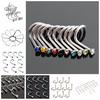 10 bucăți din oțel inoxidabil piercing pentru corp bijuterii nas os gem stud șurub inel
