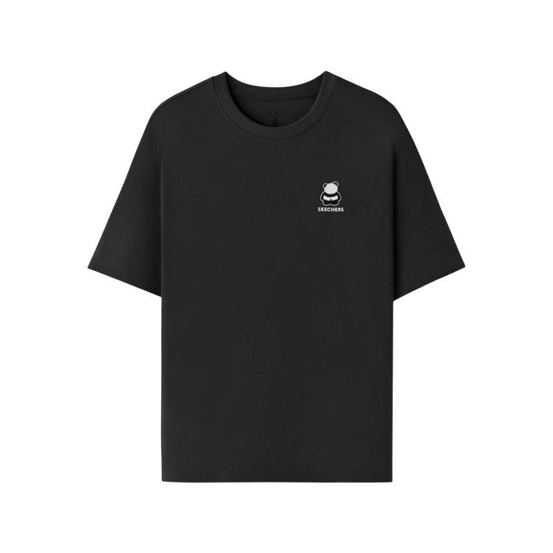 Skechers Fashion Series Comfortable Round Neck Pullover Short Sleeve T-Shirt Unisex Tops L325U100-0018 S