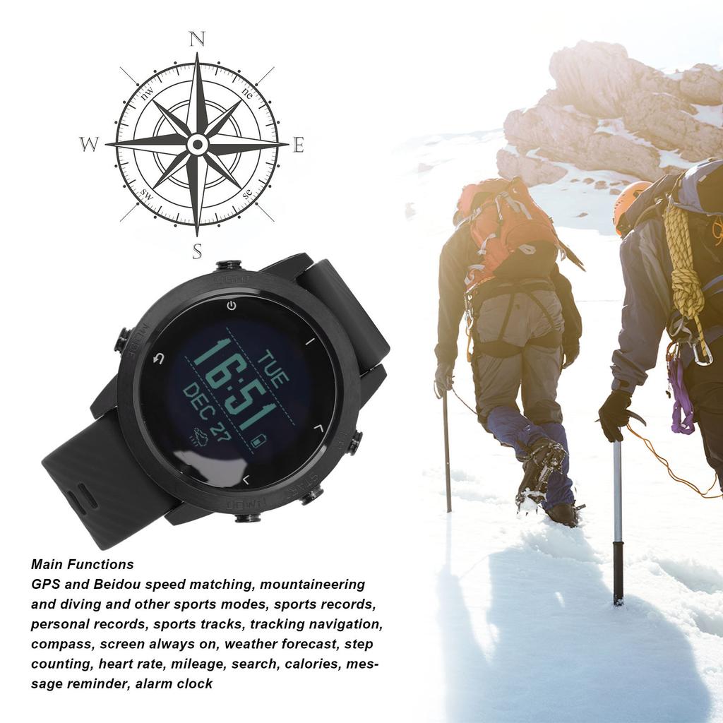 Men Diving Computer Watch Multifunctional Outdoor GPS   for Running Walking Cycling Mountaineering
