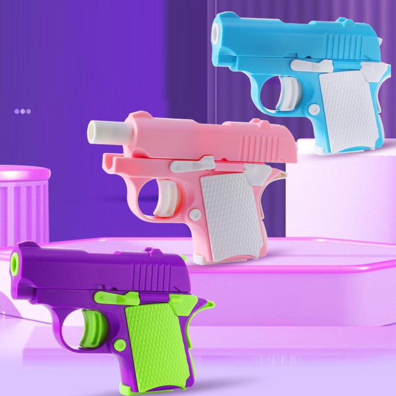 Model Kids 1PC 3D Mini Gun 1911 Pistols Hand Toy Pistols For Toy Bullets No Fire Rubber Band Launcher Collection Gifts Kids Boys