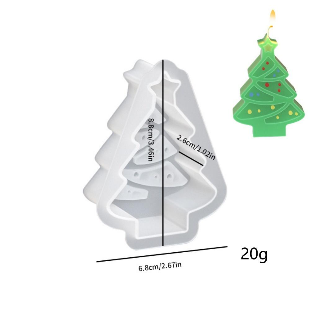 Christmas Tree Snowflake Silicone Candle Mold DIY Xmas Ornaments Making Soap Plaster Resin Casting Molds Home Decor Craft Gifts